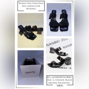 SHEIN Heel - Womens Two-Strap High Heel Sandals For Wedding